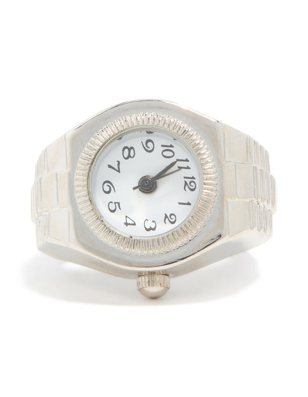 Silver Statement Watch Ring