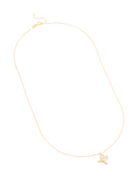 Gold Plated Sterling Silver Cubic Zirconia Heart Arrow Necklace - link has visual effect only