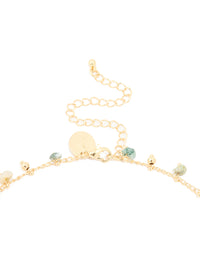 Gold Plated Multicoloured Semi Precious Stone Droplet Necklace - link has visual effect only