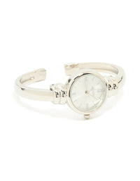 Silver Round Watch Bangle - link has visual effect only