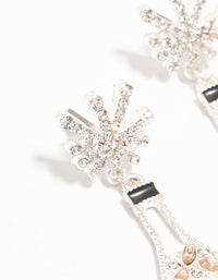 Silver Diamante Champagne Drop Earrings - link has visual effect only