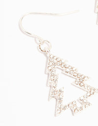 Silver Diamante Tree Outline Earrings - link has visual effect only