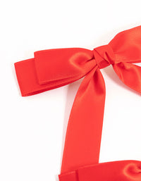 Red Fabric Double Loop Bows 2-Pack - link has visual effect only