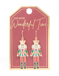 Gold Nutcracker Earrings - link has visual effect only
