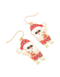 Gold Australian Santa Drop Earrings - link has visual effect only