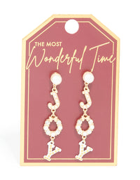 Gold Pearl 'Joy' Drop Earrings - link has visual effect only