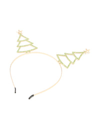 Gold Green Diamante Tree Headband - link has visual effect only