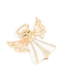 Gold Diamante Angel Brooch - link has visual effect only