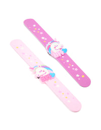 Kids Pink & Purple BFF Unicorn Slap Band Pack - link has visual effect only