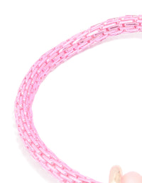 Kids Pink Diamante Crown Stretch Bracelet & Ring Set - link has visual effect only