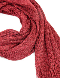 Red Glitter Fabric Draped Scarf - link has visual effect only