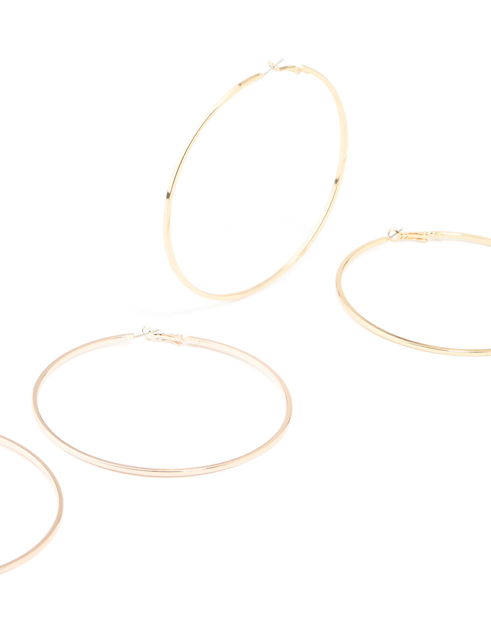 Mixed Metal Classic XL Hoop Earrings 3-Pack