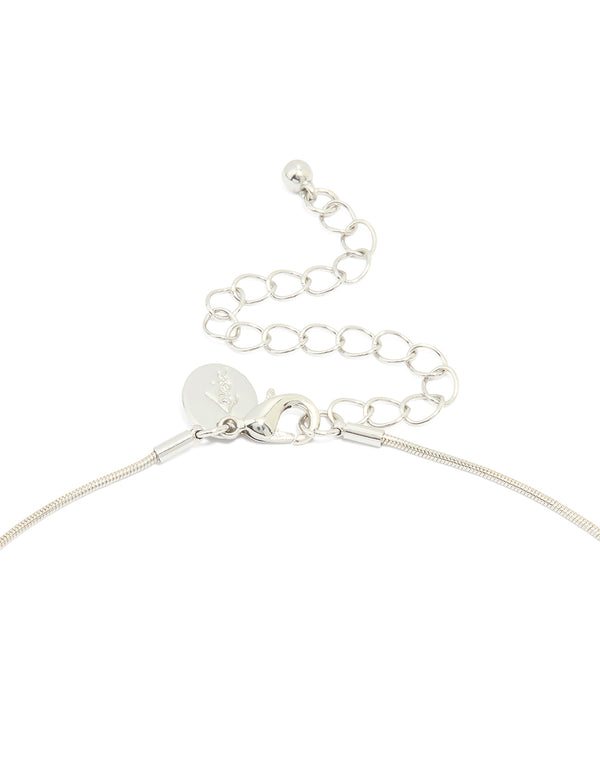 Silver Baby Pebble Pendant Necklace