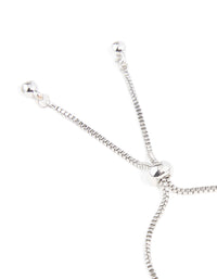 Silver Cubic Zirconia 4-Petal Flower Toggle Bracelet - link has visual effect only