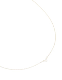 Silver Plated Brass Cubic Zirconia Mini Bezel Pendant Necklace - link has visual effect only