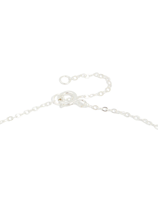 Sterling Silver Heart & Key Pendant Necklace