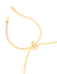 Gold Plated Cubic Zirconia Flower Detail Toggle Bracelet - link has visual effect only
