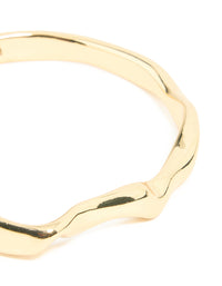 Gold Plated Organic Wavy Wrist Cuff - link has visual effect only