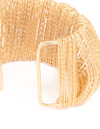 Gold Textured Thread Wrist Cuff - link has visual effect only