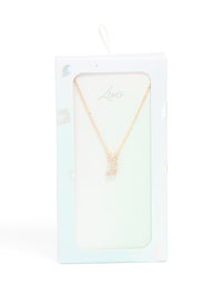 Kids Gold Cubic Zirconia Letter J Necklace - link has visual effect only