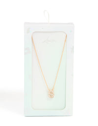 Kids Gold Cubic Zirconia Letter S Necklace - link has visual effect only