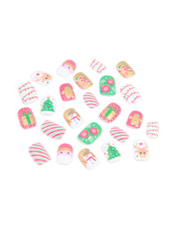 Snowman & Bauble Press-On Nail Set - link has visual effect only