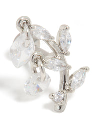 Titanium Cubic Zirconia Vine Ear Crawler Single Flat Back Stud - link has visual effect only