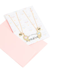 Kids Gold Cat BFF Heart Necklace Pack - link has visual effect only