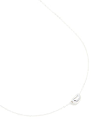 Sterling Silver Pebble Pendant Necklace - link has visual effect only