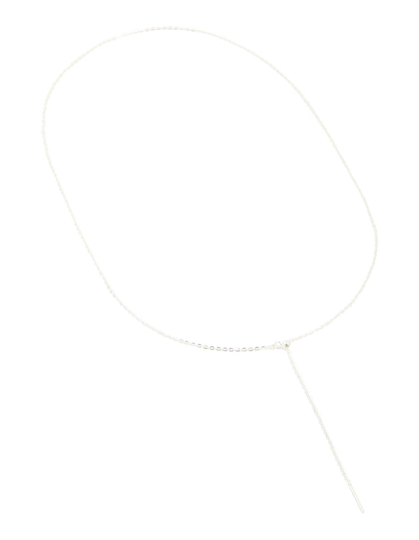 Sterling Silver Adjustable Chain Y-Necklace