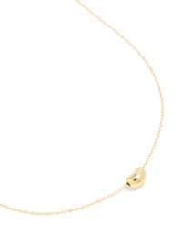 Gold Plated Sterling Silver Bean Pendant Necklace - link has visual effect only