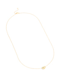 Gold Plated Sterling Silver Bean Pendant Necklace - link has visual effect only