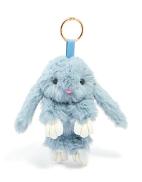 Light Blue Fabric Bunny Key Chain - link has visual effect only