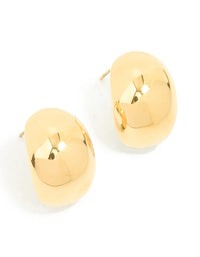 Waterproof Gold Plated Stainless Steel  Chunky Stud Earrings - link has visual effect only