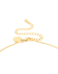 Waterproof Gold Plated Stainless Steel Pull Through Lariat Necklace - link has visual effect only