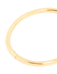 Waterproof Gold Plated Stainless Steel Oval Hinge Bangle - link has visual effect only