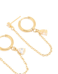 Waterproof Gold Plated Stainless Steel Cubic Zirconia Ear Stacking Pack - link has visual effect only