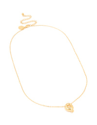 Waterproof Gold Plated Stainless Steel Large Bubble Letter Q Necklace - link has visual effect only