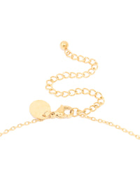 Waterproof Gold Plated Stainless Steel Large Bubble Letter R Necklace - link has visual effect only