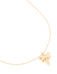 Gold Plated Cubic Zirconia Spinning Dragonfly Necklace - link has visual effect only