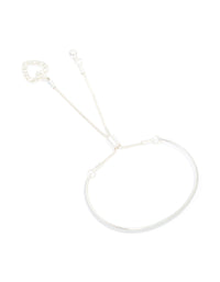 Silver Glitter Toggle Bangle - link has visual effect only