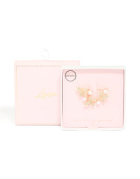 Gold Pearl Diamante Butterfly Trio Brooch - link has visual effect only