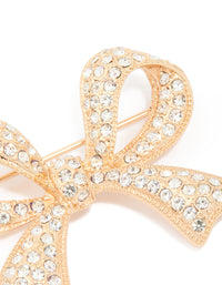 Gold Diamante Cluster Bow Brooch - link has visual effect only