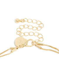 Gold Plated Cubic Zirconia Pearl Layered Necklace - link has visual effect only