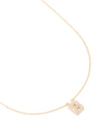 Kids Gold Cubic Zirconia Letter B Necklace - link has visual effect only