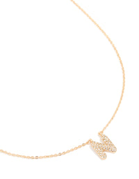 Kids Gold Cubic Zirconia Letter N Necklace - link has visual effect only