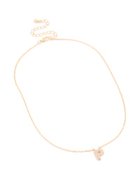 Kids Gold Cubic Zirconia Letter P Necklace - link has visual effect only