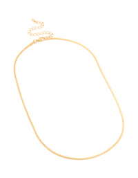 Waterproof Gold Plated Stainless Steel Snake Short Necklace - link has visual effect only