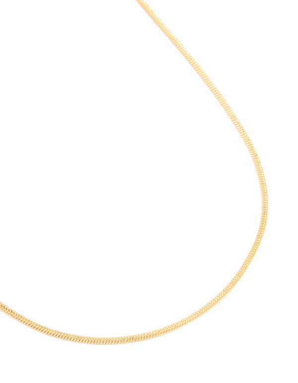 Waterproof Gold Plated Stainless Steel Snake Short Necklace