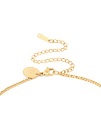 Waterproof Gold Plated Stainless Steel Circle Gemini Zodiac Sign Necklace - link has visual effect only